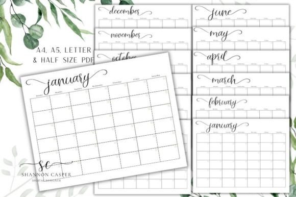 Download Blank Monthly Calendar Printable - Blank Collection