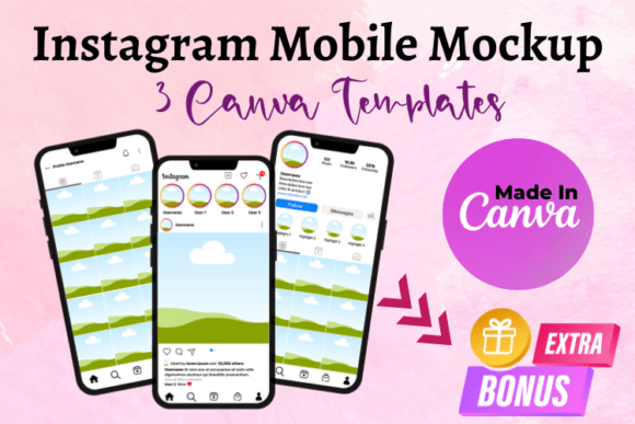 Download Instagram Mockup Canva Template | Bonus! - Bonus Collection