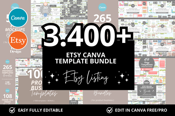 Download 3.400+ Etsy Canva Bundle + Bonus - Bonus Collection