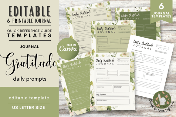Download Daily Gratitude Journal Templates Floral - Daily gratitude Collection