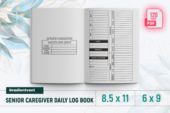 Download Senior Caregiver Daily Log Book KDP - Senior caregiver daily log book Collection