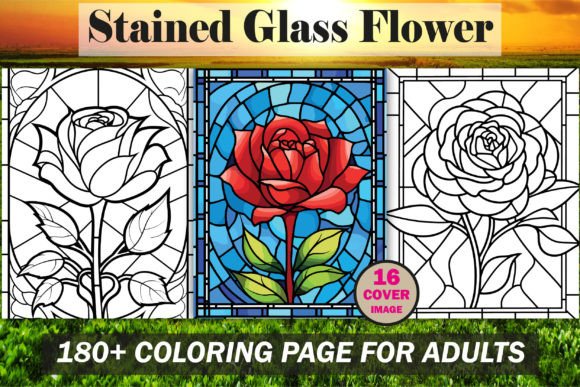 Download Stained Glass Flower Coloring Book - KDP - Coloring book Collection