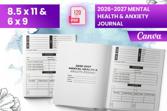 Download 2026-2027 Mental Health &amp; Anxiety Journa - Premium Resources
